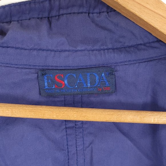 Vtg Escada Jacket Women's Eur 38 Multicolor One Button Front Distressed - Picture 3 of 8